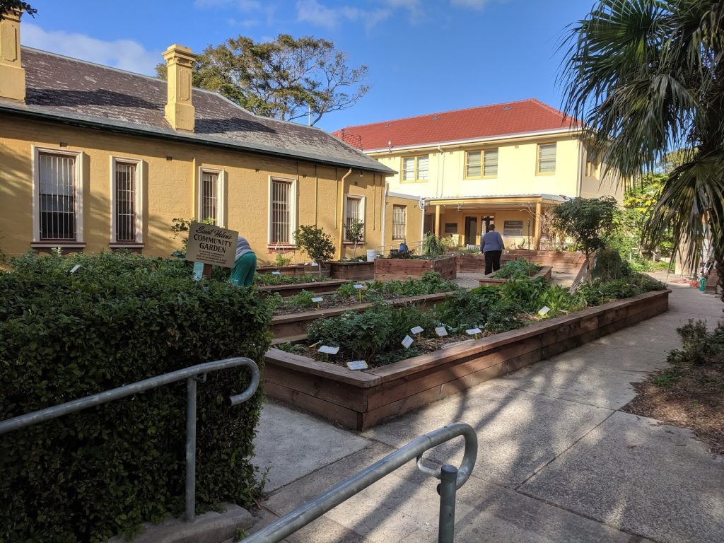 The more public area of the garden