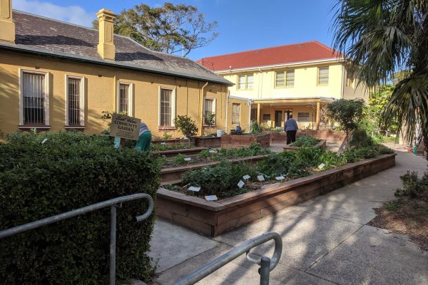 The more public area of the garden